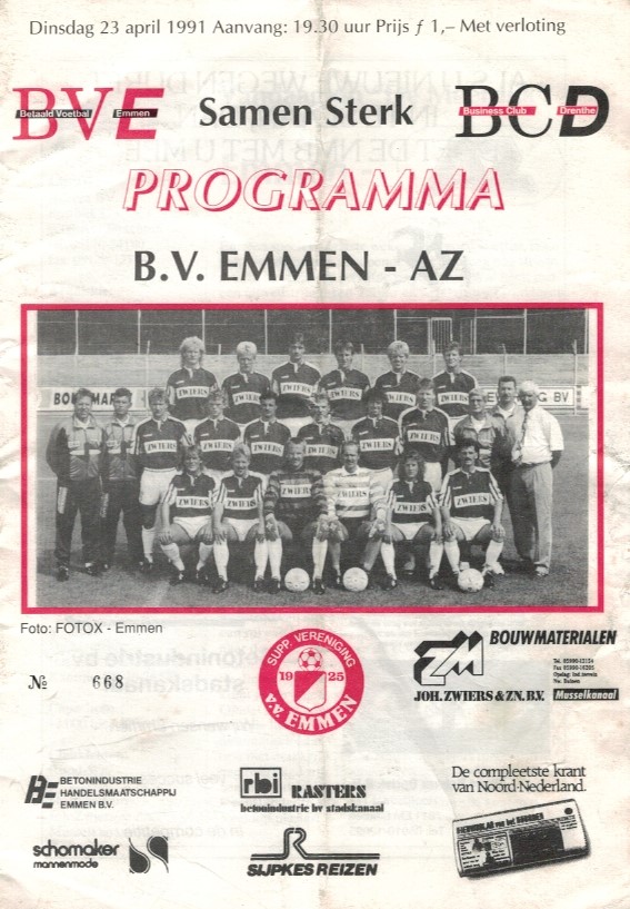 AZ Programma 23-apr-1991 Emmen uit